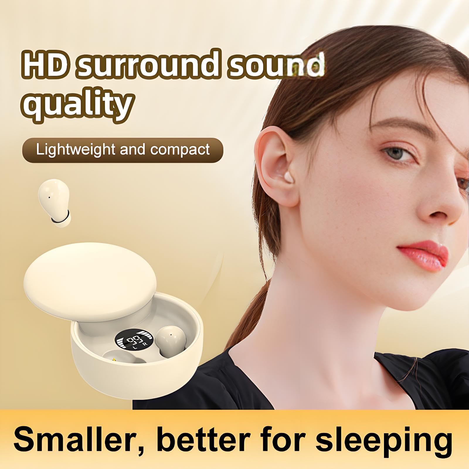 Invisible noise nancelling wireless bluetooth headphones