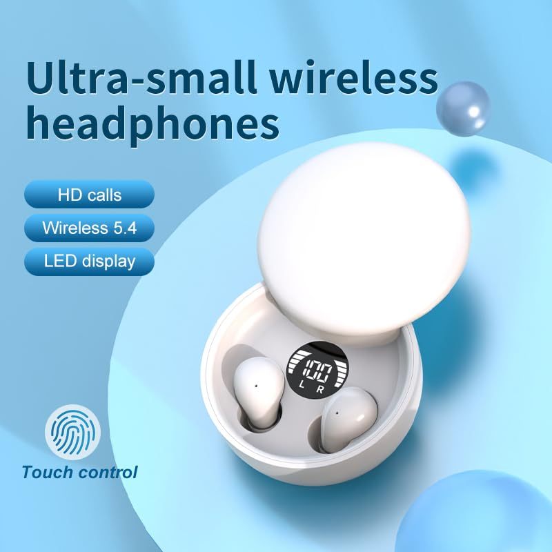 Invisible noise nancelling wireless bluetooth headphones