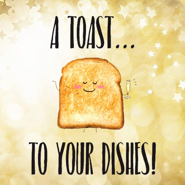 5PCs Cute toast-shaped dishwashing sponge