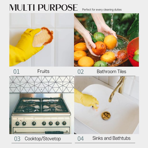 5PCs Cute toast-shaped dishwashing sponge