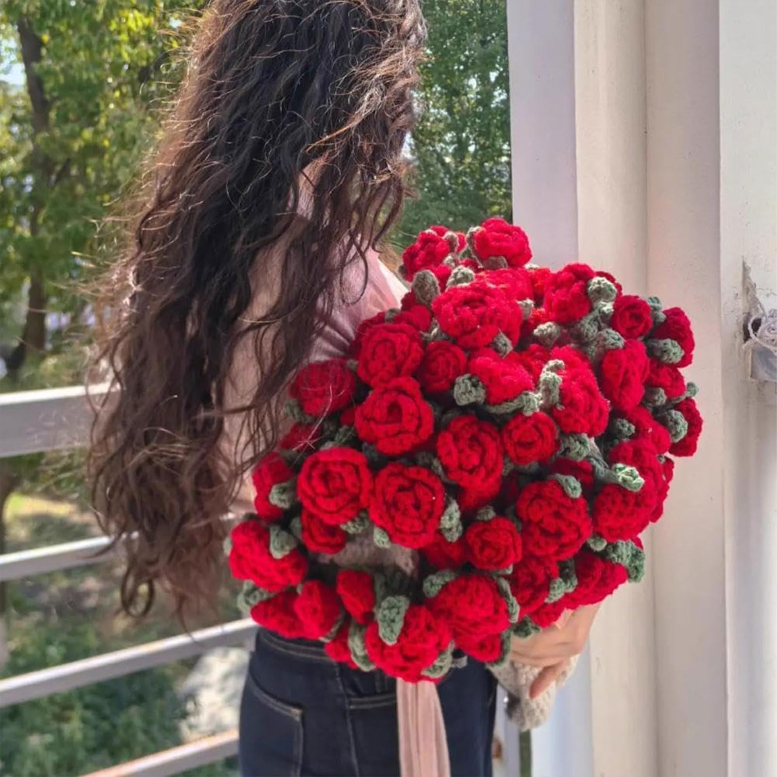 Handmade DIY flower bouquet blanket