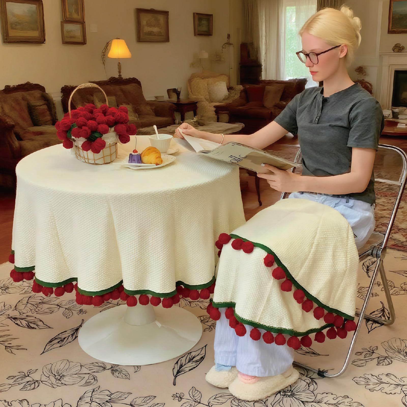 Handmade DIY flower bouquet blanket