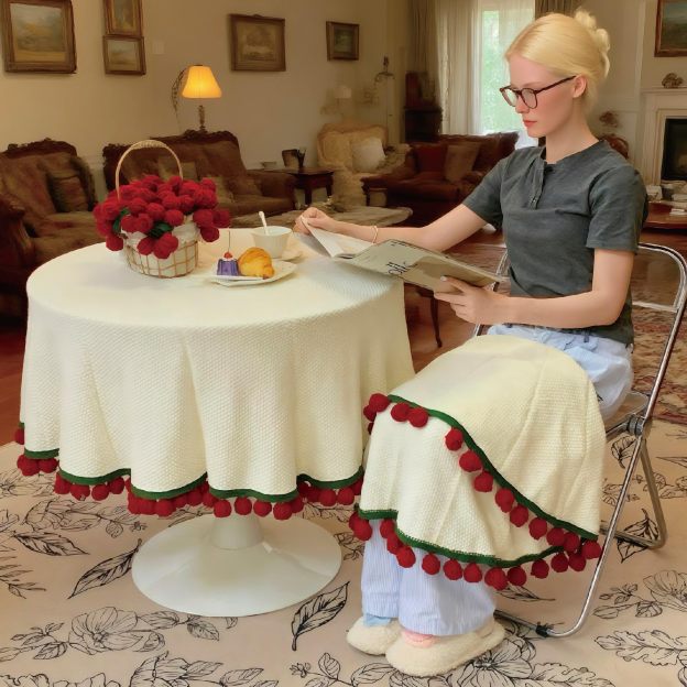 Handmade DIY flower bouquet blanket