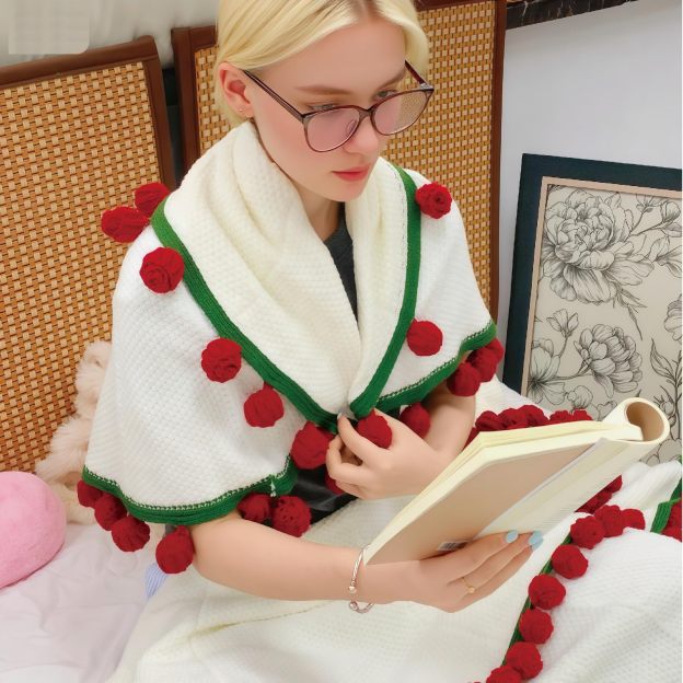 Handmade DIY flower bouquet blanket