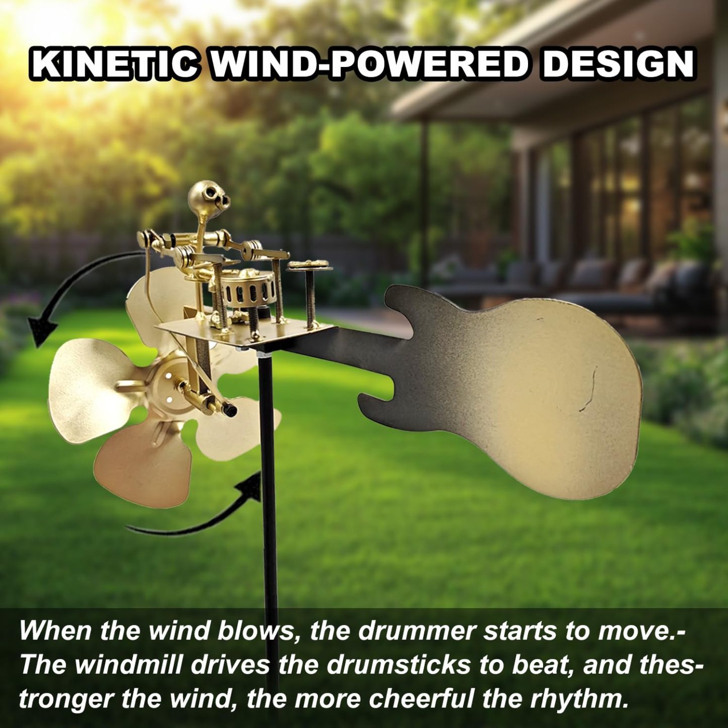 Handmade Metal Drummer Windmill