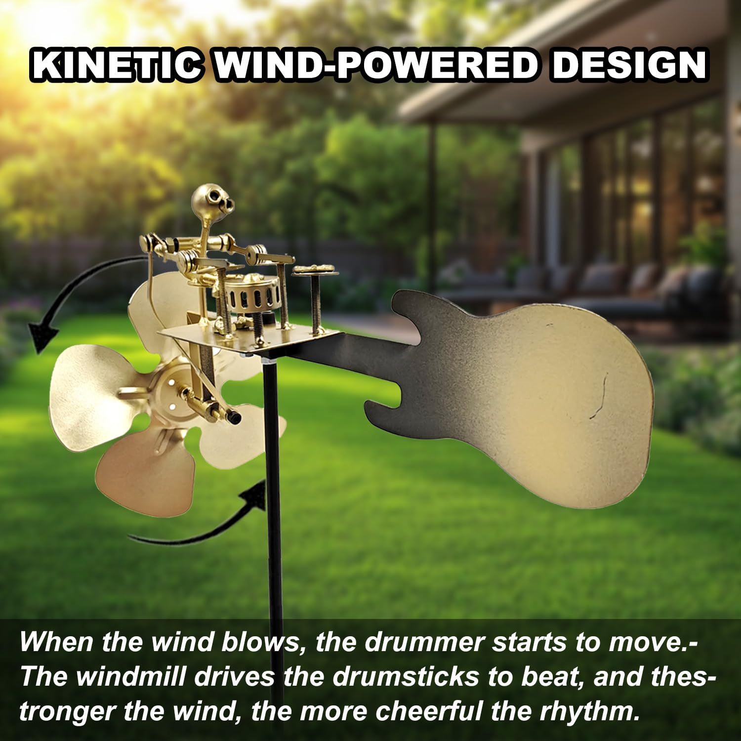 Handmade Metal Drummer Windmill