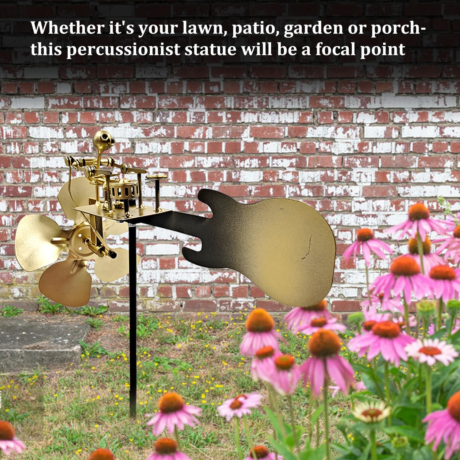 Handmade Metal Drummer Windmill