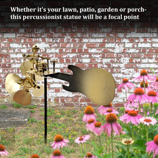 Handmade Metal Drummer Windmill