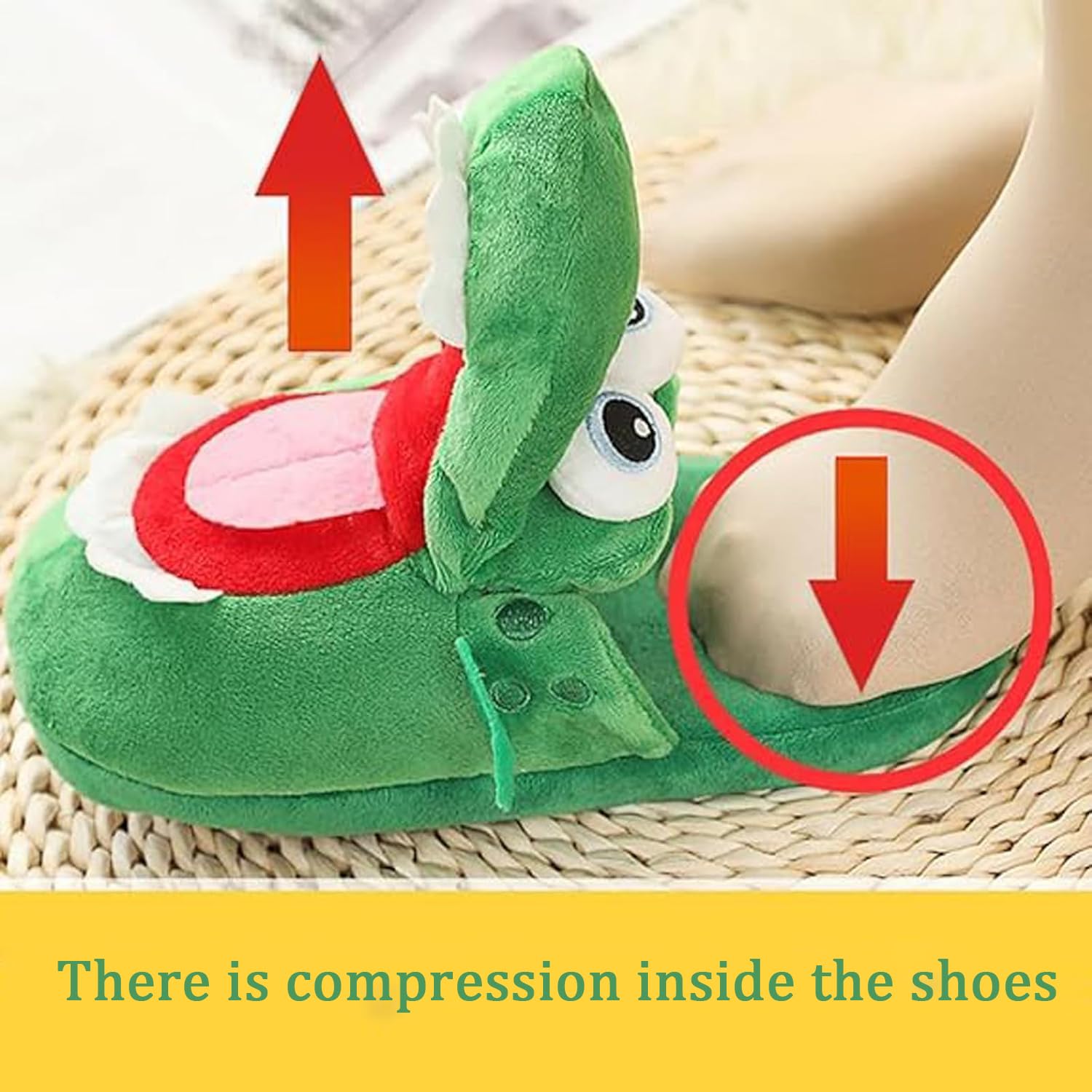 Funny crocodile slippers