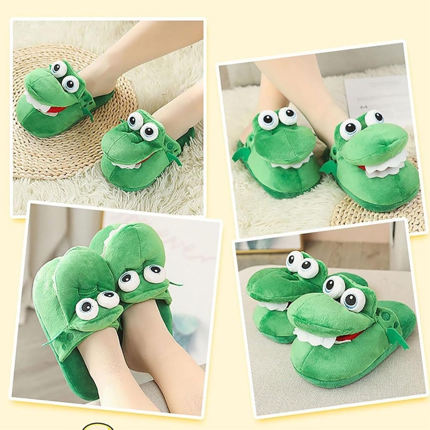Funny crocodile slippers