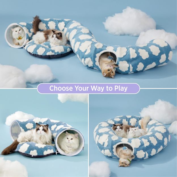2-in-1 Cat tunnel bed