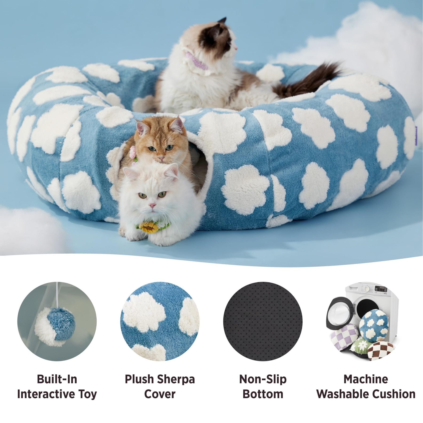 2-in-1 Cat tunnel bed