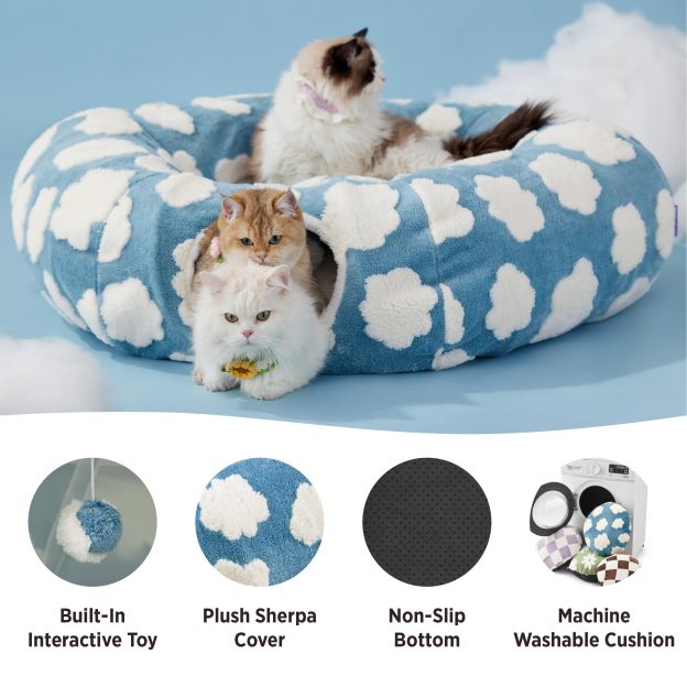 2-in-1 Cat tunnel bed