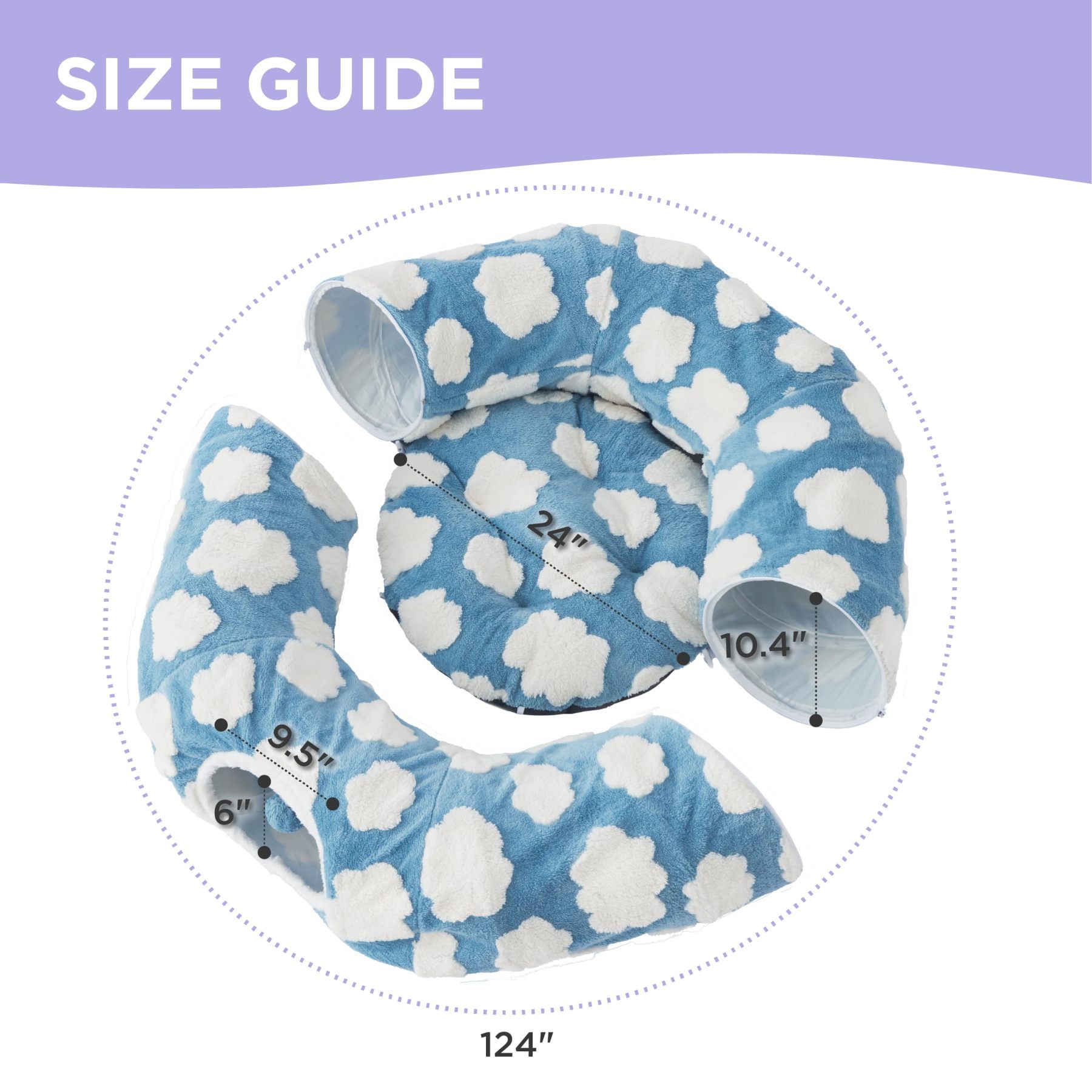 2-in-1 Cat tunnel bed