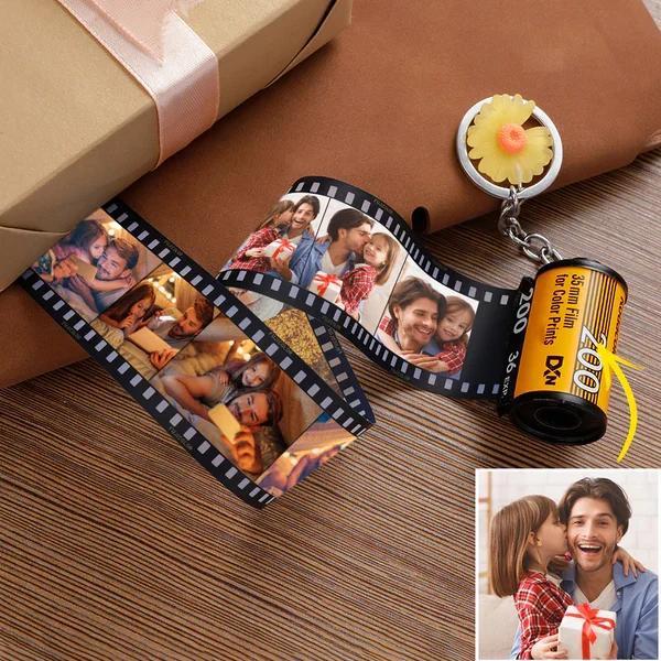 Personalized Photos Film Roll Keychain