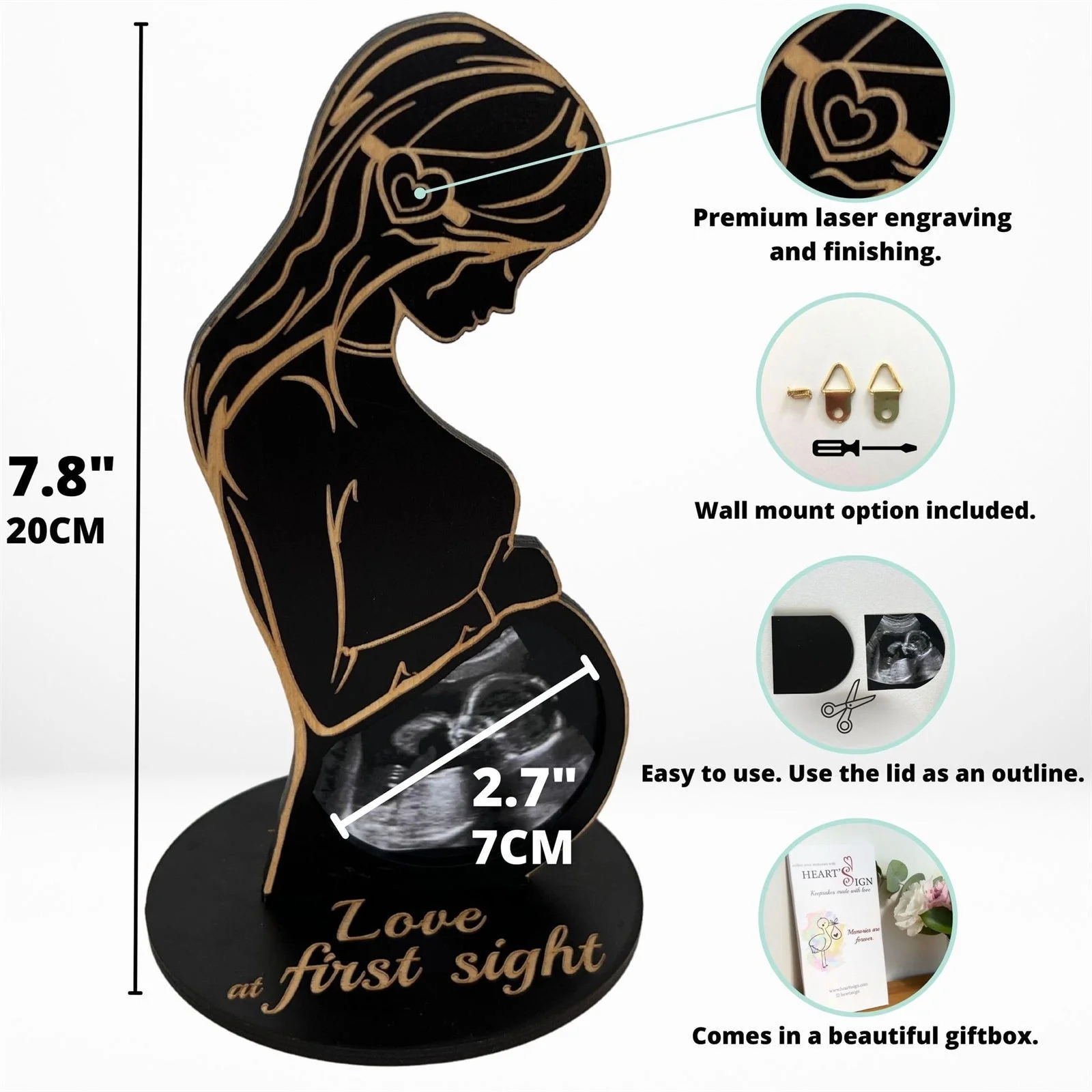 Rovenal®Handmade Mumogram Ultrasound Photo Frame🤰