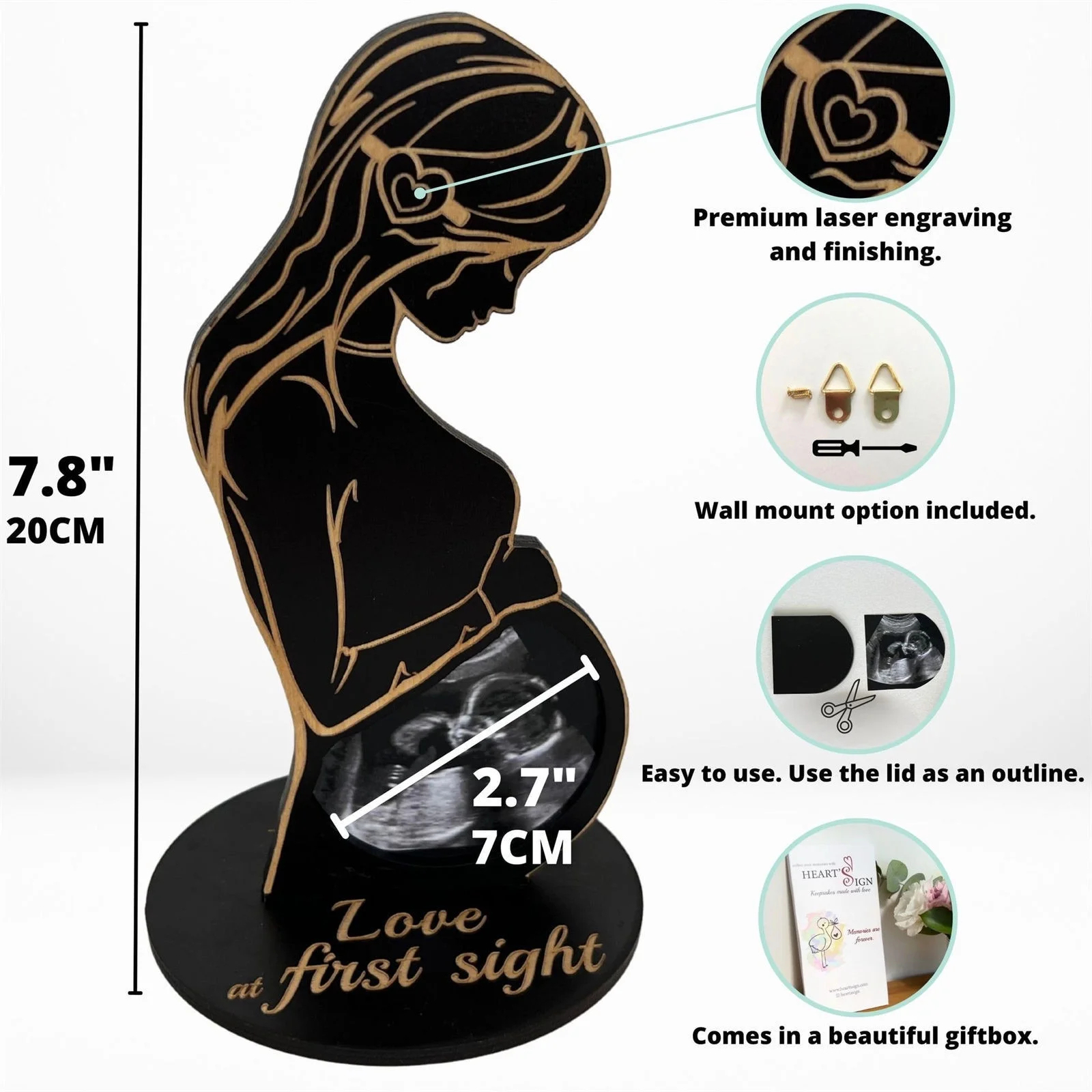 Rovenal®Handmade Mumogram Ultrasound Photo Frame🤰