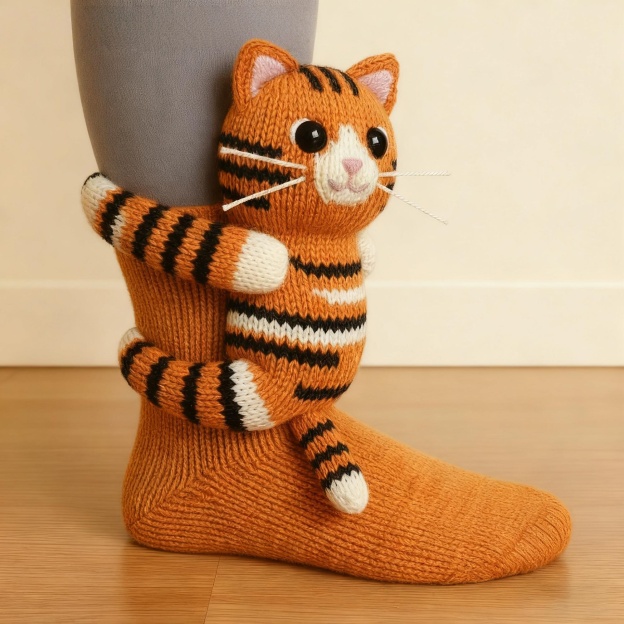 3D Knit Animal Socks