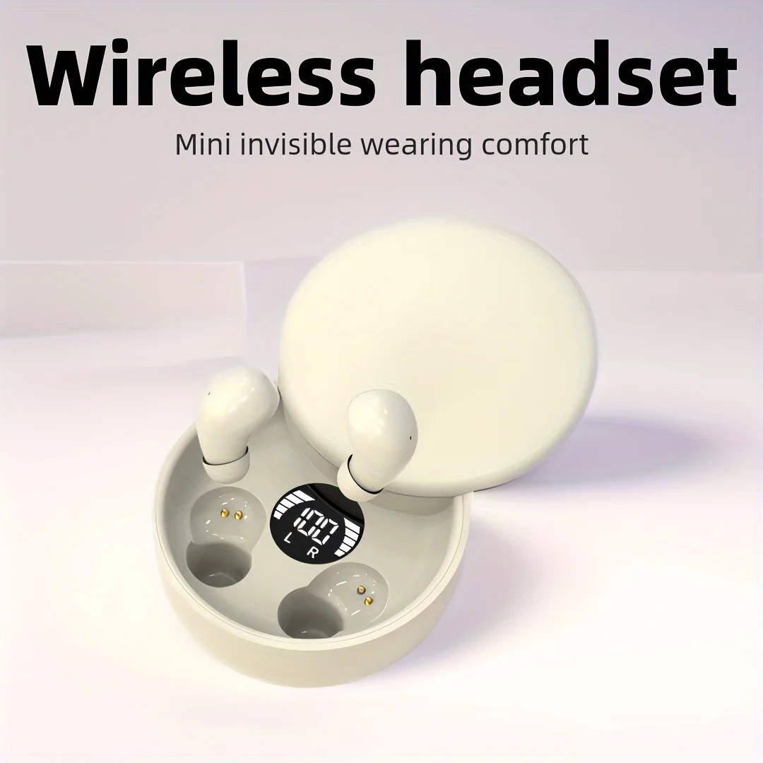 Invisible noise nancelling wireless bluetooth headphones