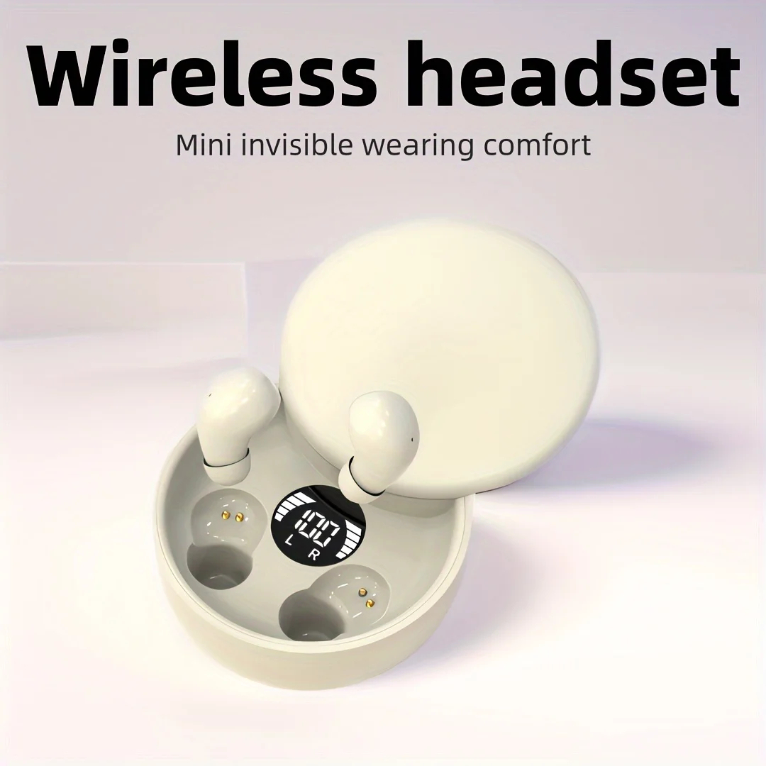 Invisible noise nancelling wireless bluetooth headphones