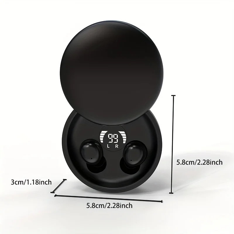 Invisible noise nancelling wireless bluetooth headphones