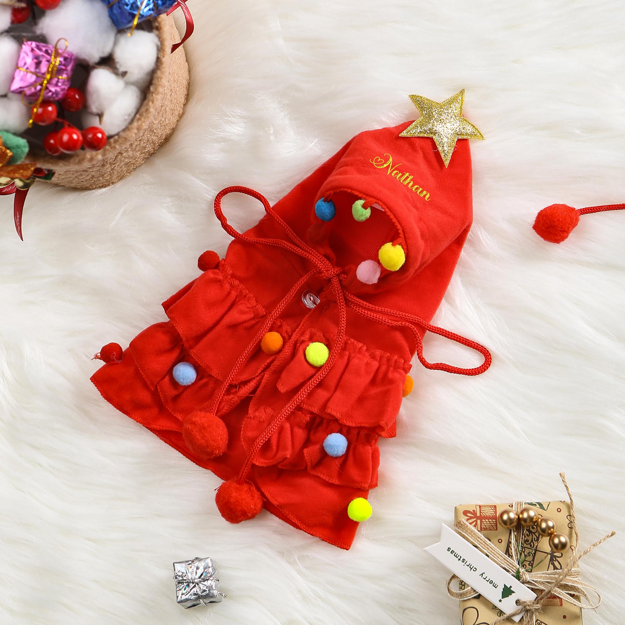 Personalized Pet Santa Hat Cape
