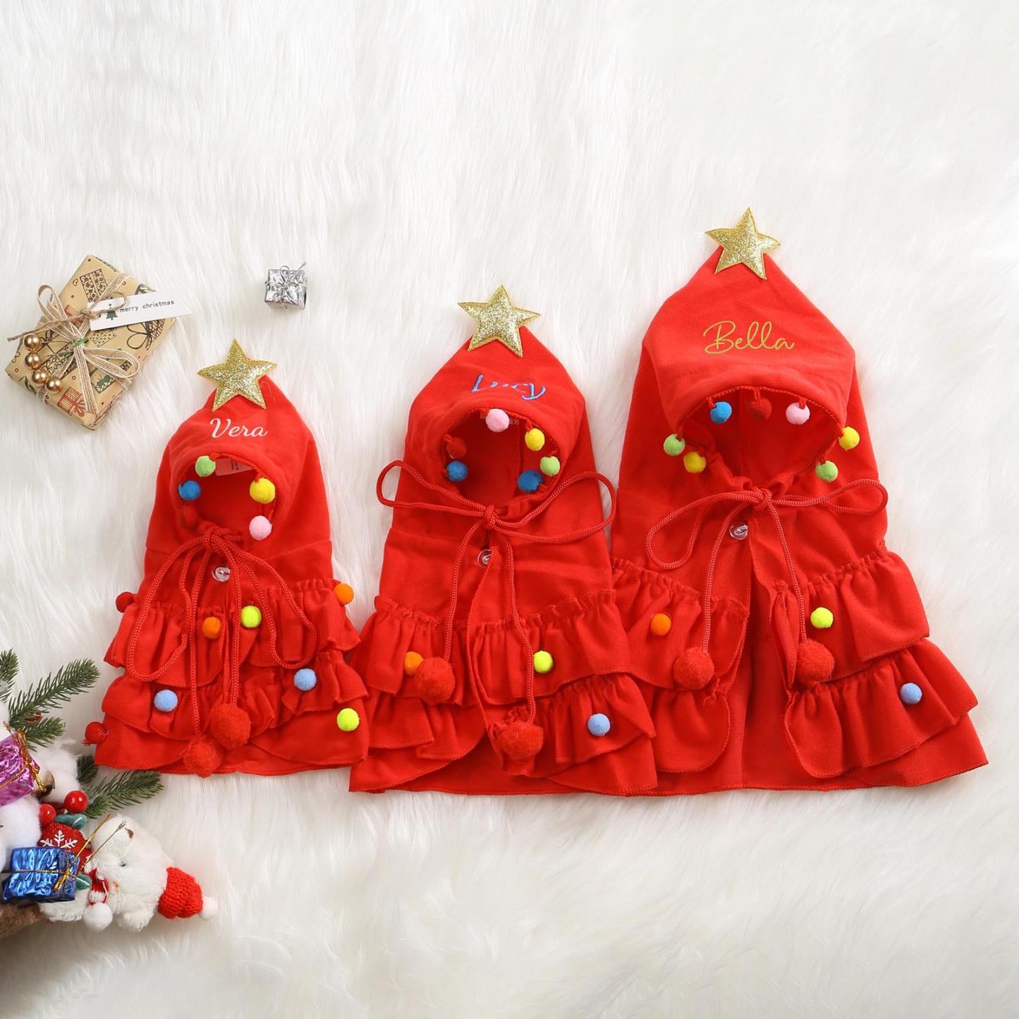 Personalized Pet Santa Hat Cape