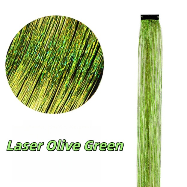 Highlight Glitter Tinsel Hair Extensions Clip