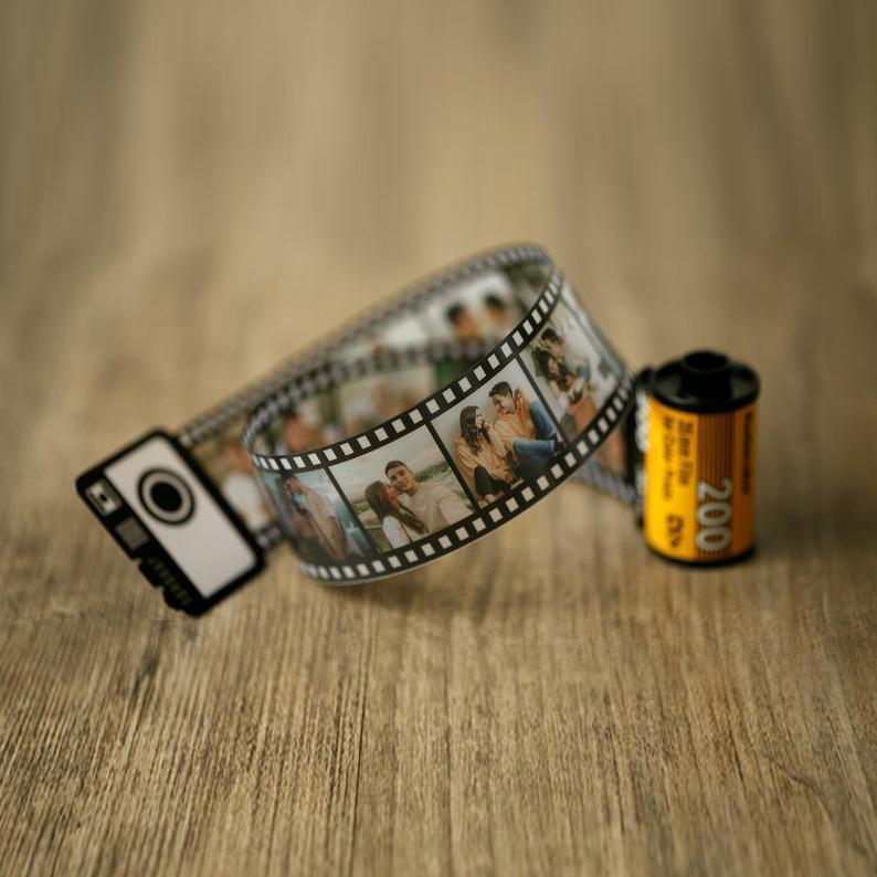 Personalized Photos Film Roll Keychain