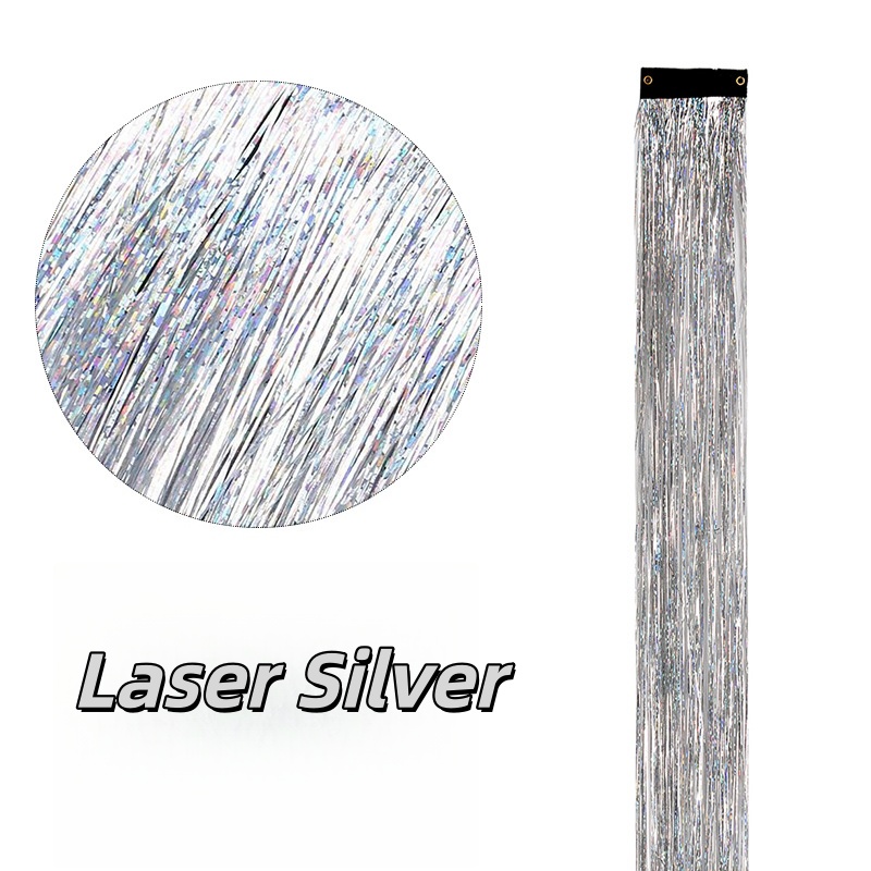 Highlight Glitter Tinsel Hair Extensions Clip