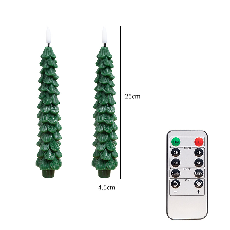 LED Christmas Tree Candle Set (with Remote Control)