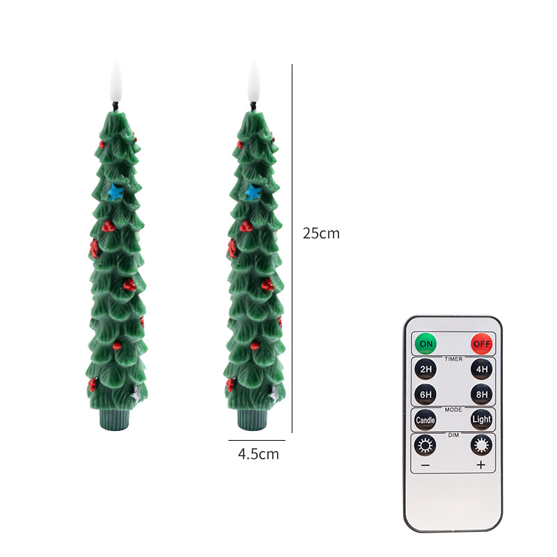 LED Christmas Tree Candle Set (with Remote Control)