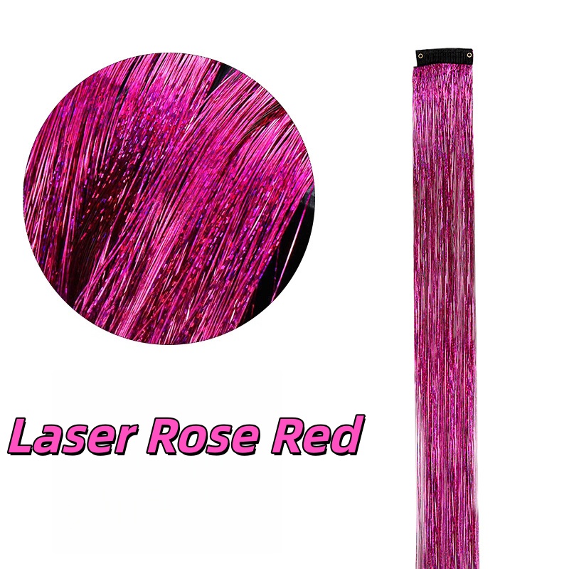 Highlight Glitter Tinsel Hair Extensions Clip