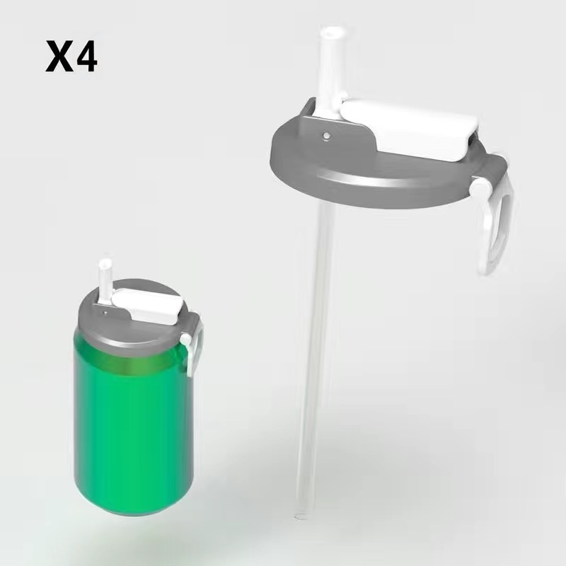 Soda Can Lids with Straw