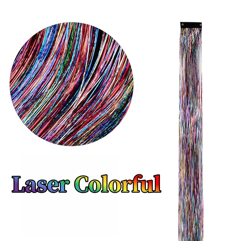 Highlight Glitter Tinsel Hair Extensions Clip
