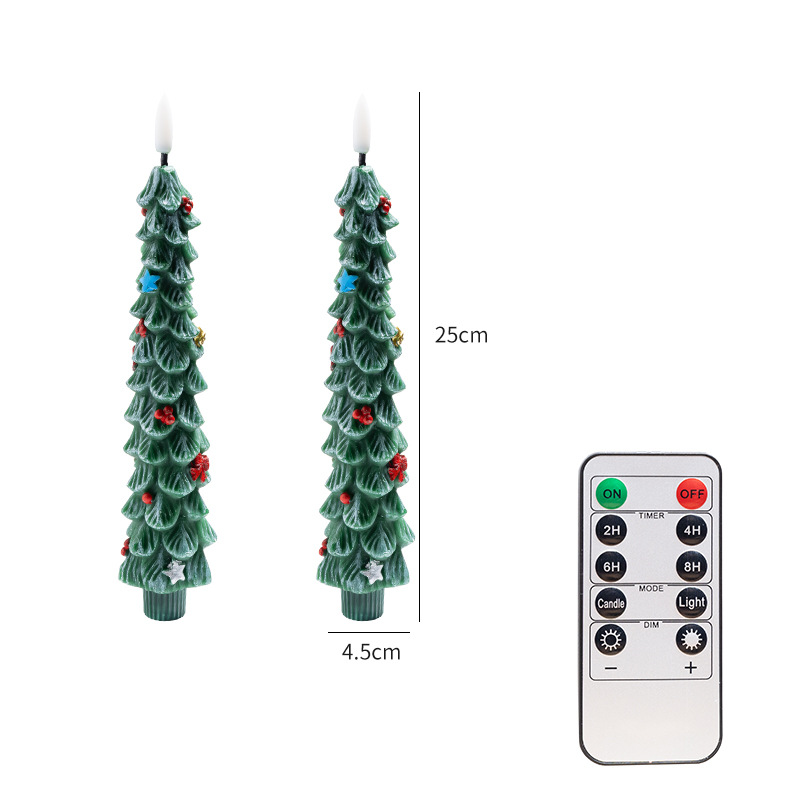 LED Christmas Tree Candle Set (with Remote Control)