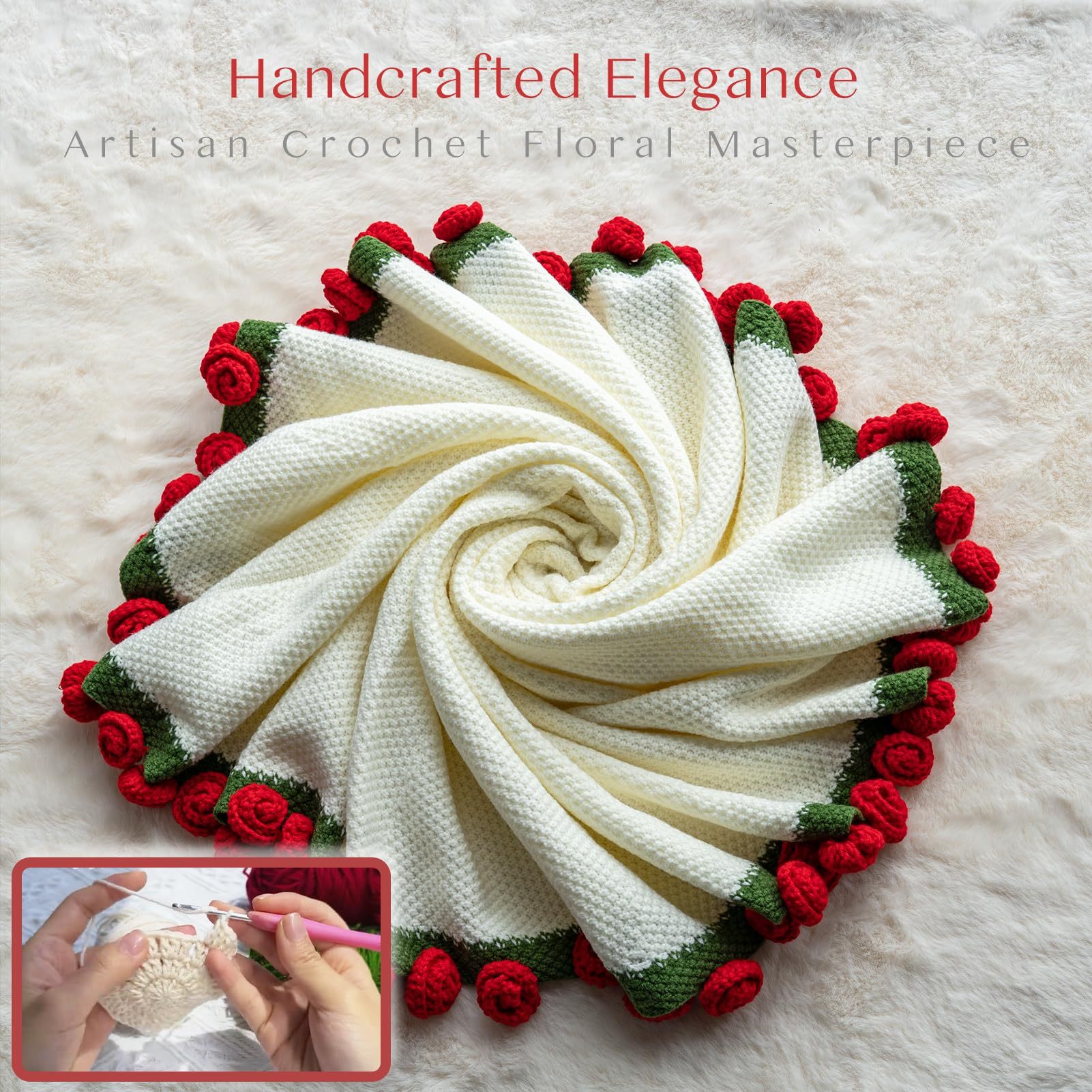 Handmade DIY flower bouquet blanket