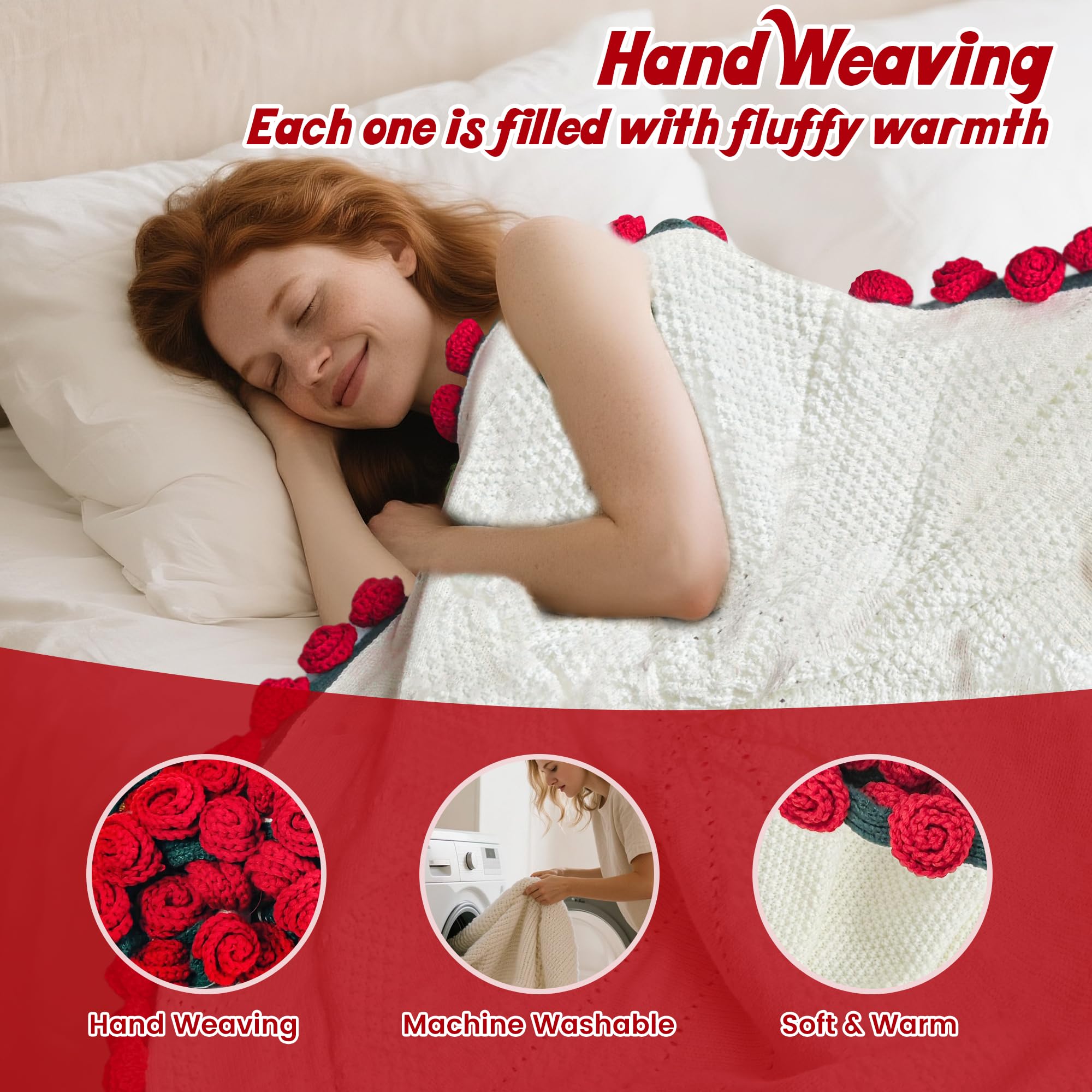 Handmade DIY flower bouquet blanket