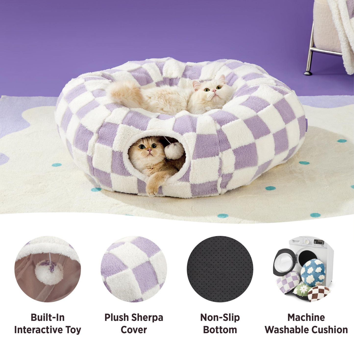 2-in-1 Cat tunnel bed
