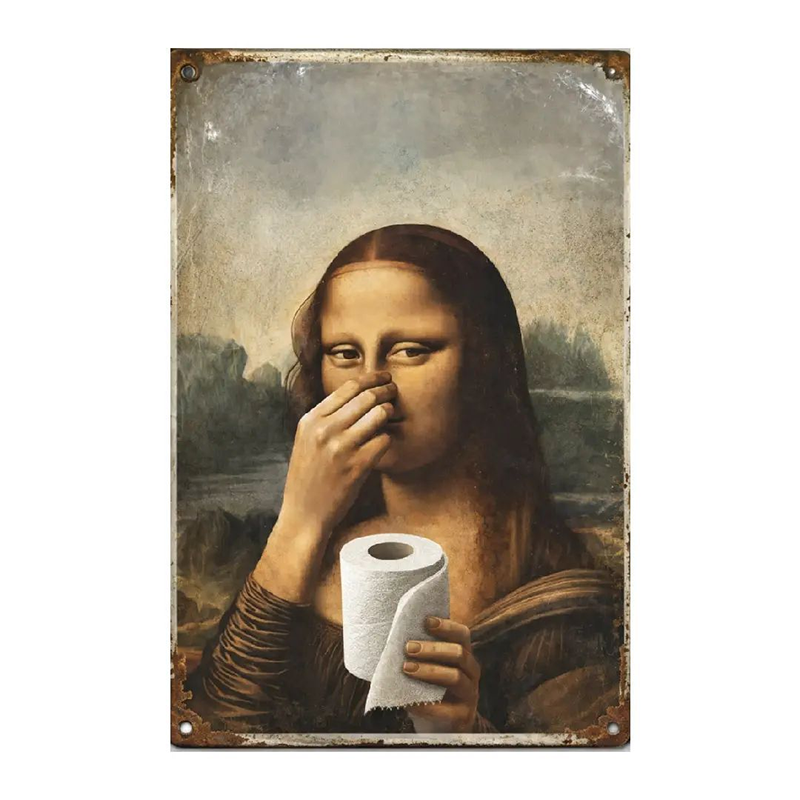 Fun, Retro Bathroom Wall Decor