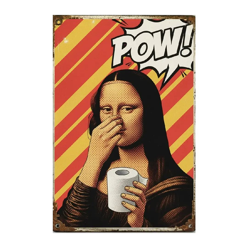 Fun, Retro Bathroom Wall Decor
