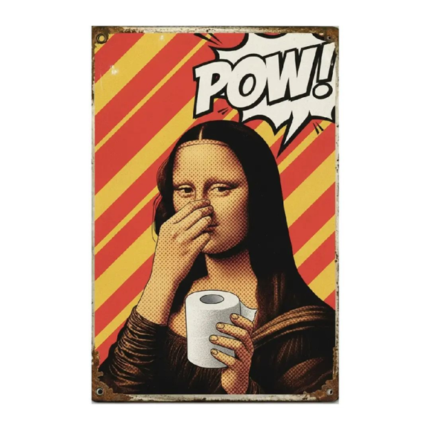 Fun, Retro Bathroom Wall Decor