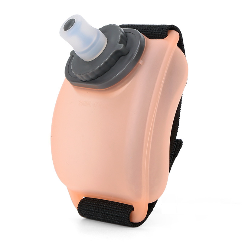 Portable wrist-worn water bottle for outdoor running
