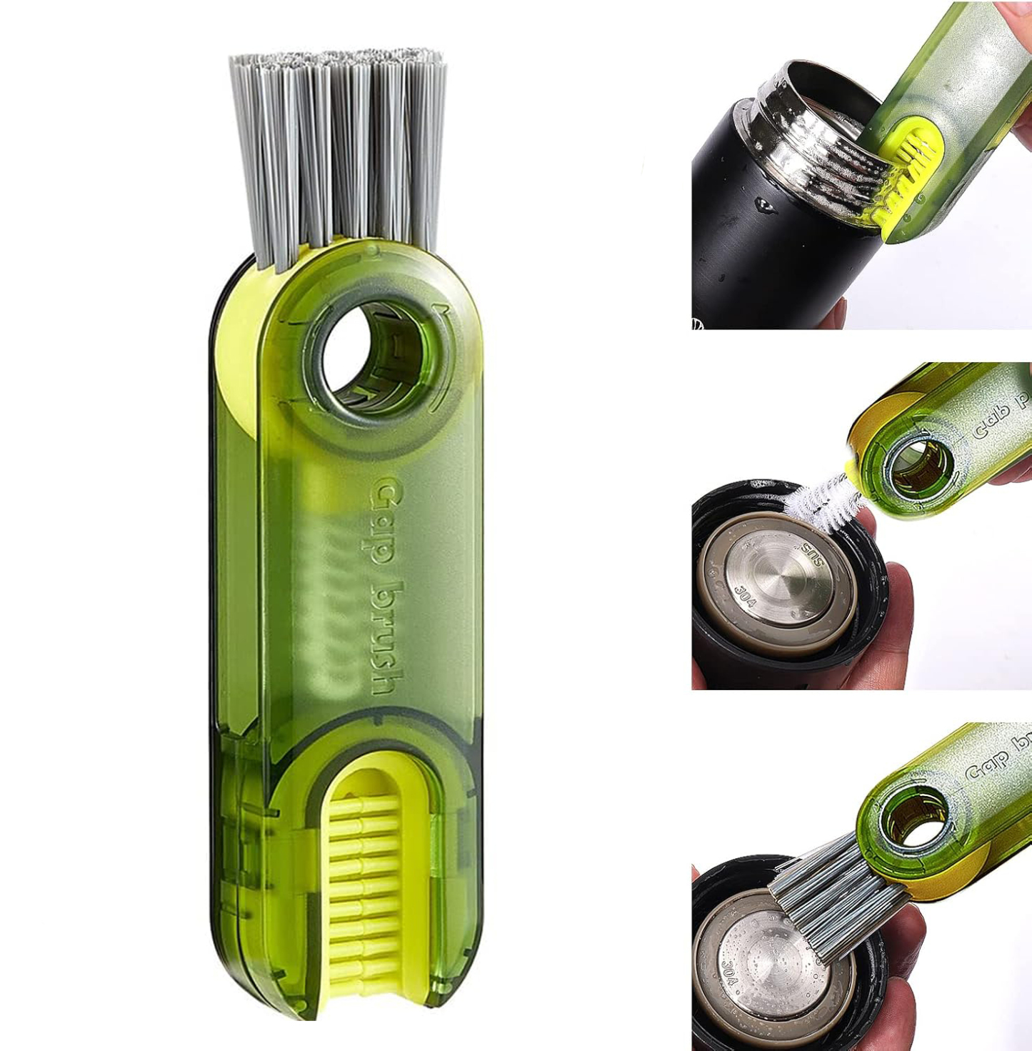 Multipurpose 3 in 1 Bottle Gap Cleaner Brush