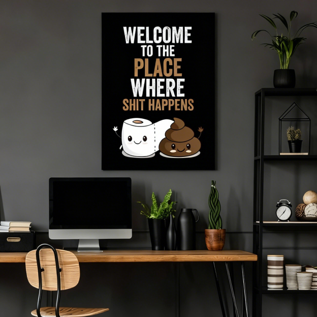 Quirky bathroom wall decorations