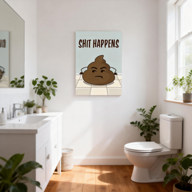 Sassy Poop Bathroom Humor Wall Art