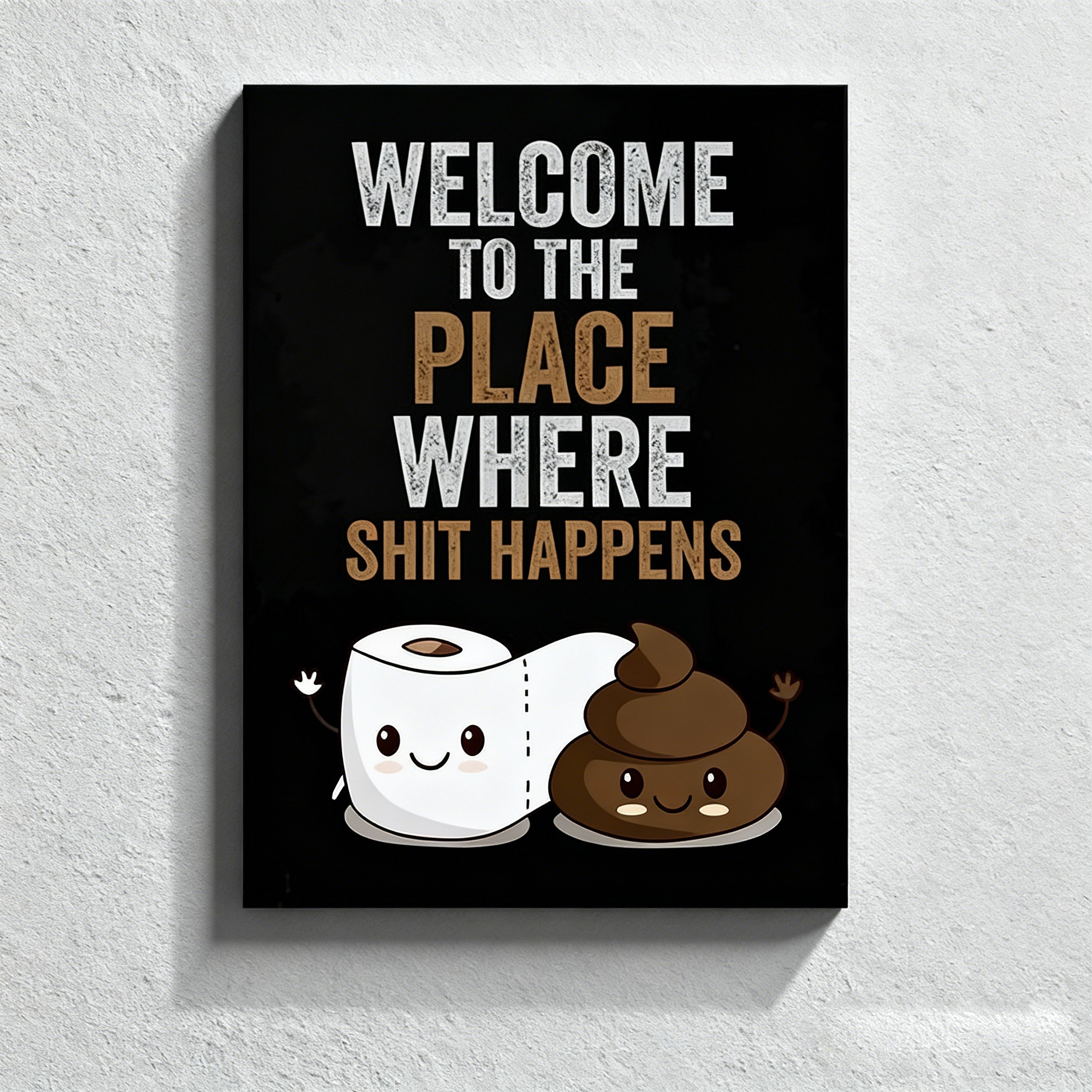 Quirky bathroom wall decorations