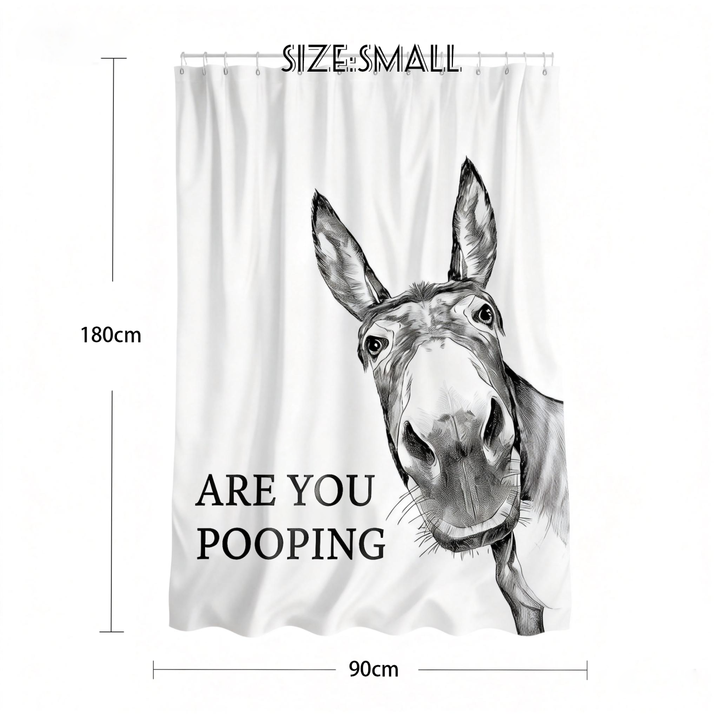 Funny Donkey Shower Curtain
