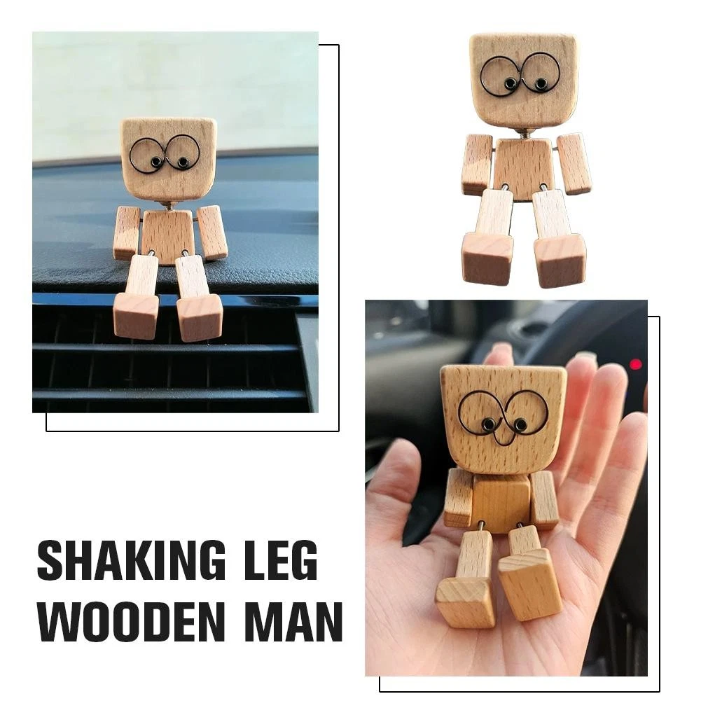 Shaking Feet Wooden Doll