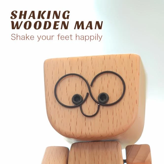 Shaking Feet Wooden Doll